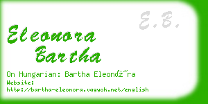 eleonora bartha business card
